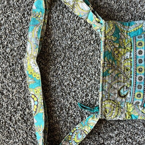 Y2K Vera Bradley Crossbody Bag with Blue And Yellow Paisley Boho Print - Picture 3 of 8